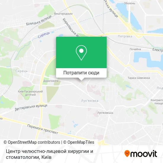 Карта Центр челюстно-лицевой хирургии и стоматологии