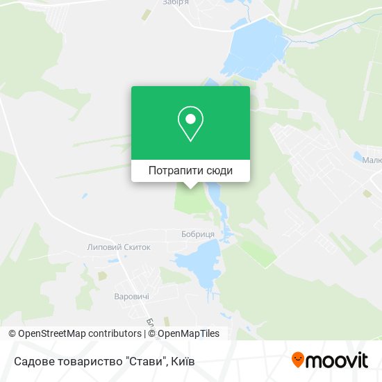 Карта Садове товариство "Стави"