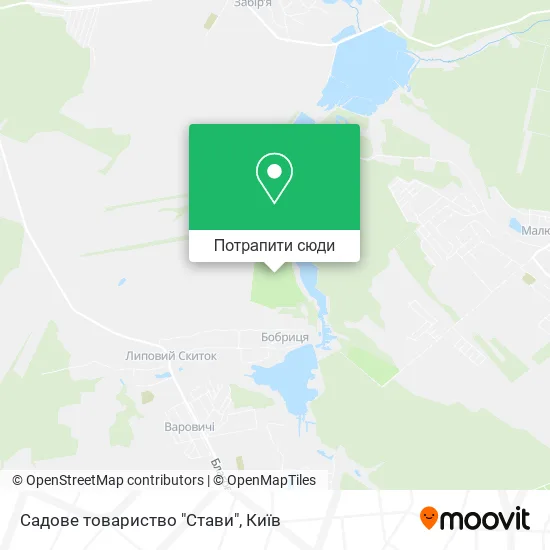 Карта Садове товариство "Стави"