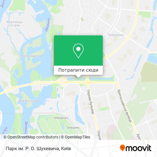 Карта Парк ім. Р. О. Шухевича