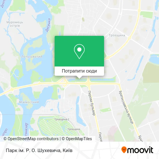 Карта Парк ім. Р. О. Шухевича