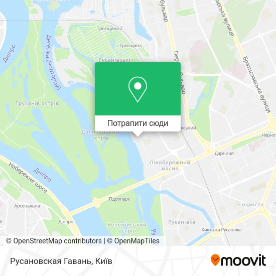 Карта Русановская Гавань