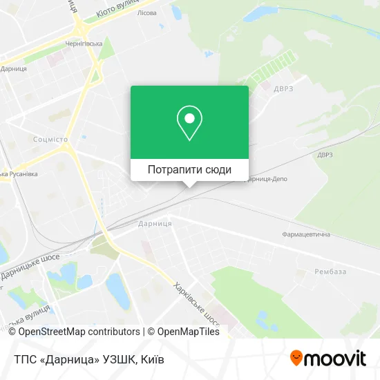 Карта ТПС «Дарница» УЗШК