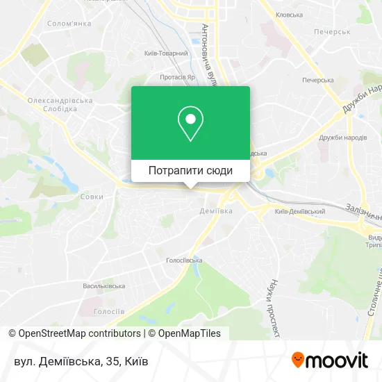Карта вул. Деміївська, 35