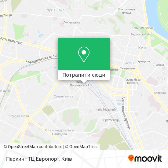 Карта Паркинг ТЦ Европорт