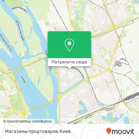 Карта Магазины продтоваров