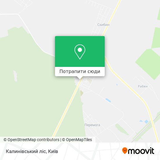 Карта Калинівський ліс