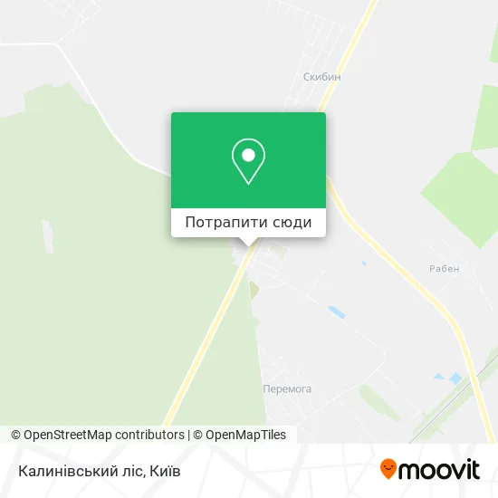 Карта Калинівський ліс