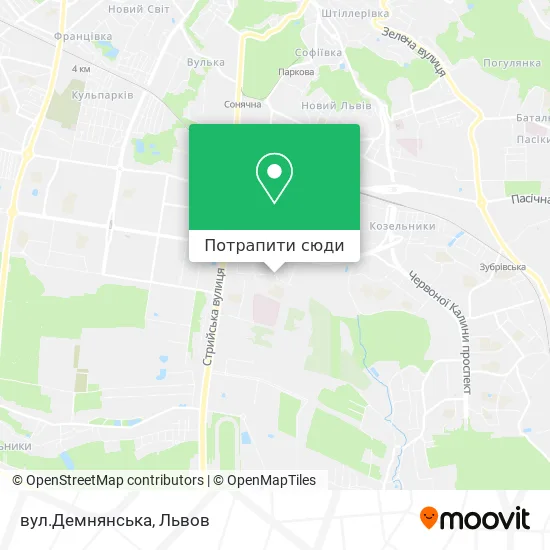 Карта вул.Демнянська