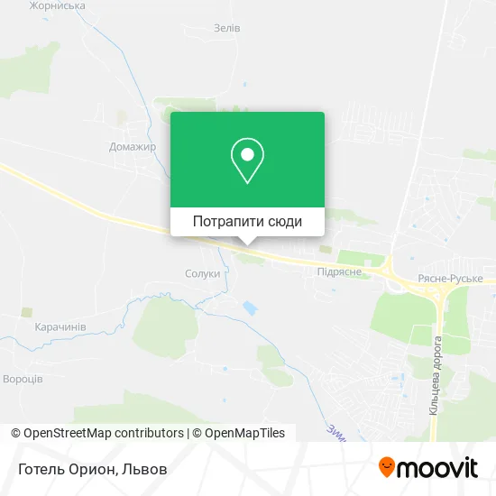 Карта Готель Орион