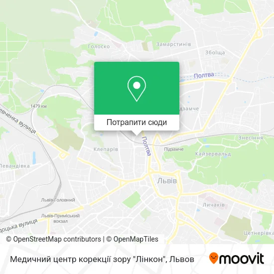 Карта Медичний центр корекції зору "Лінкон"