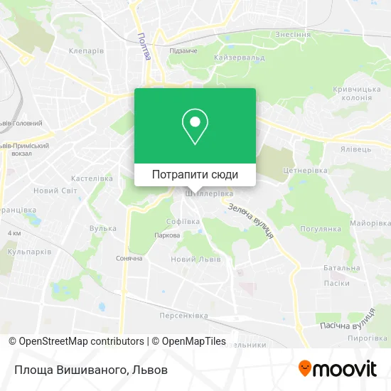 Карта Площа Вишиваного