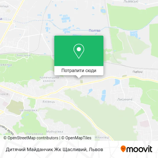 Карта Дитячий Майданчик Жк Щасливий