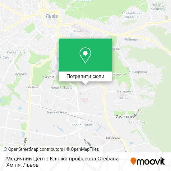 Карта Медичний Центр Клініка професора Стефана Хміля
