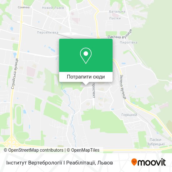 Карта Інститут Вертебрології І Реабілітації