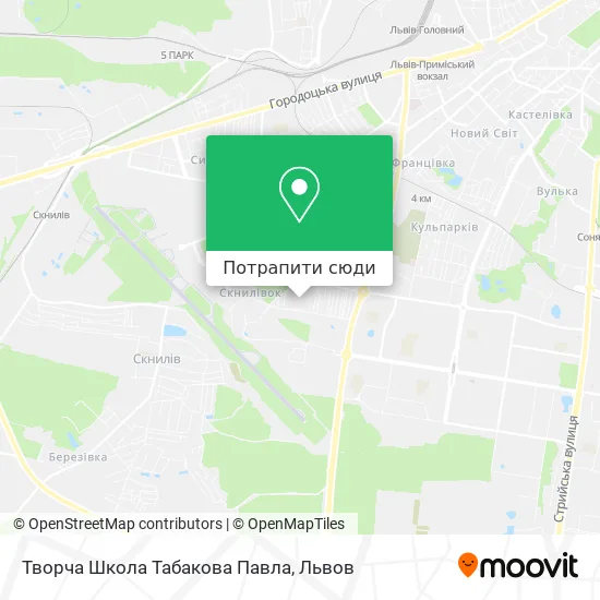 Карта Творча Школа Табакова Павла