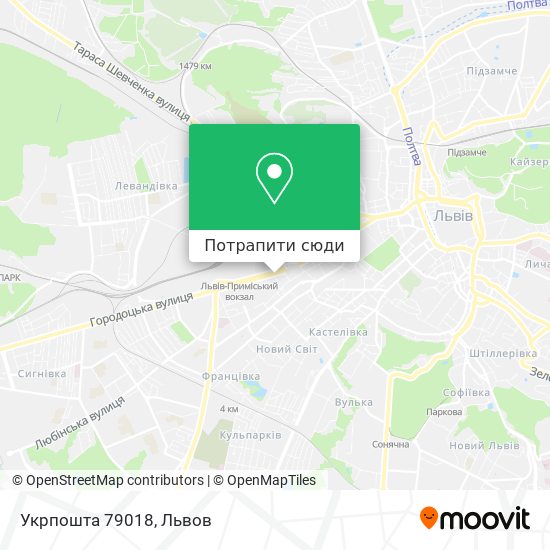 Карта Укрпошта 79018