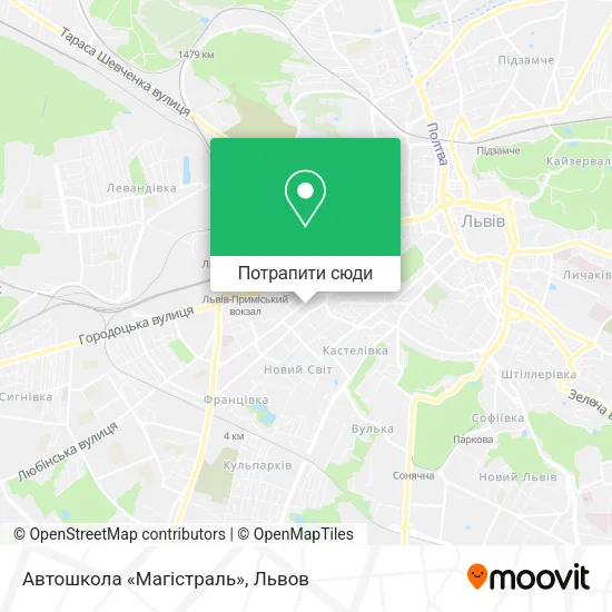 Карта Автошкола «Магістраль»