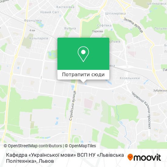 Карта Кафедра «Української мови» ВСП НУ «Львівська Політехніка»