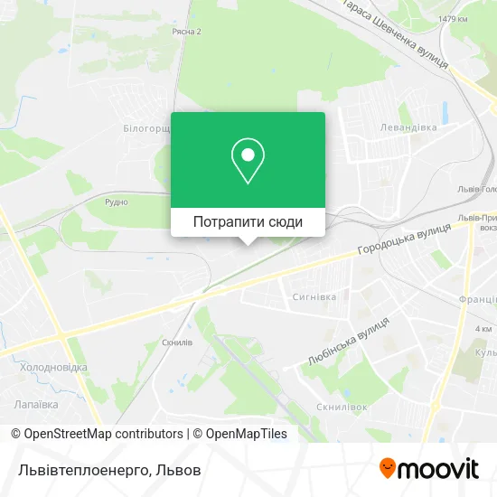 Карта Львівтеплоенерго