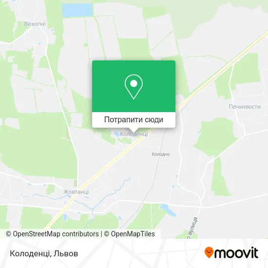 Карта Колоденці