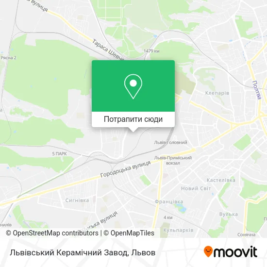 Карта Львівський Керамічний Завод