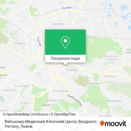 Карта Військово-Медичний Клінічний Центр Західного Регіону