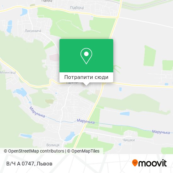 Карта В/Ч А 0747