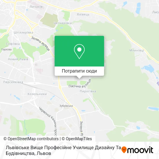 Карта Львівське Вище Професійне Училище Дизайну Та Будівництва