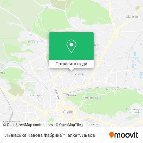 Карта Львівська Кавова Фабрика ""Галка""
