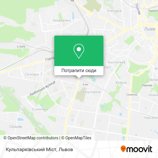 Карта Кульпарківський Міст