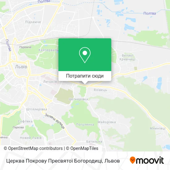 Карта Церква Покрову Пресвятої Богородиці