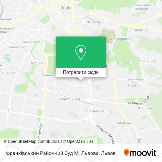 Карта Франківський Районний Суд М. Львова