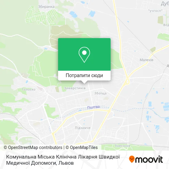Карта Комунальна Міська Клінічна Лікарня Швидкої Медичної Допомоги