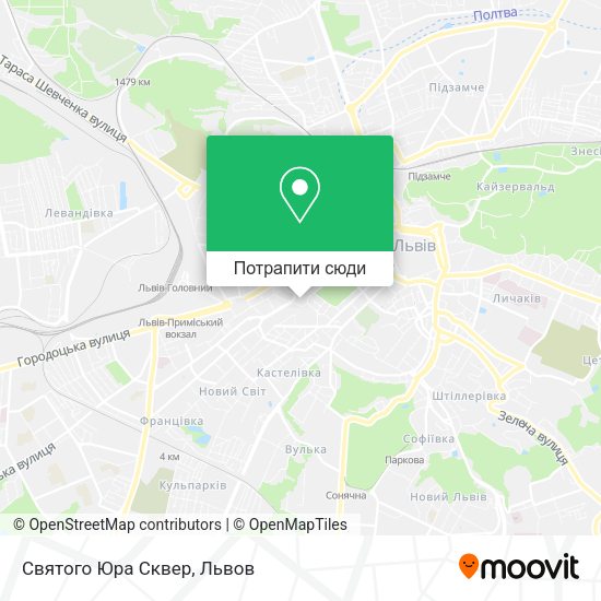 Карта Святого Юра Сквер
