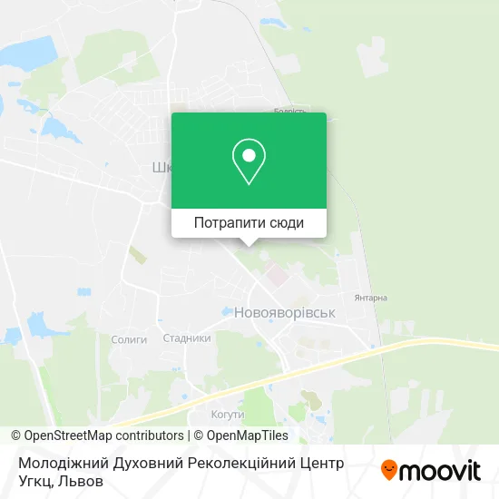 Карта Молодіжний Духовний Реколекційний Центр Угкц