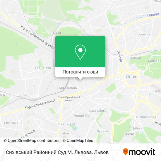 Карта Сихівський Районний Суд М. Львова