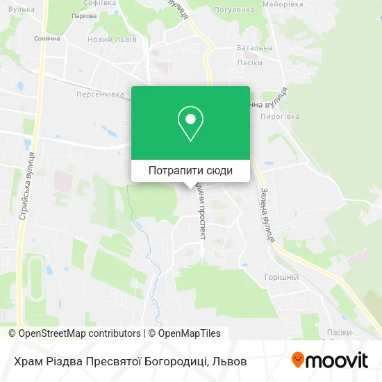 Карта Храм Різдва Пресвятої Богородиці