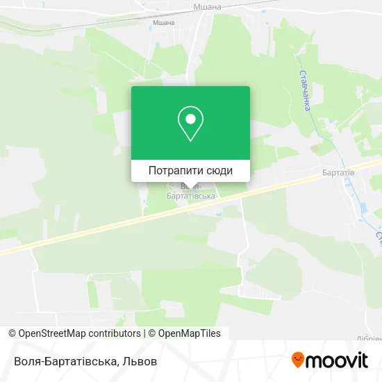 Карта Воля-Бартатівська
