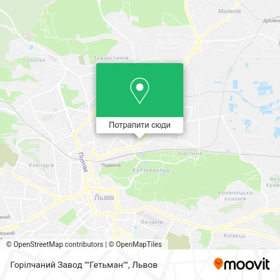 Карта Горілчаний Завод ""Гетьман""
