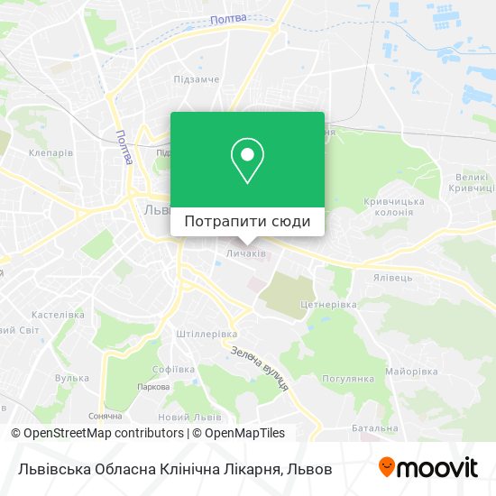 Карта Львівська Обласна Клінічна Лікарня