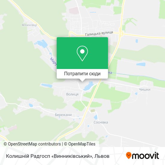 Карта Колишній Радгосп «Винниківський»