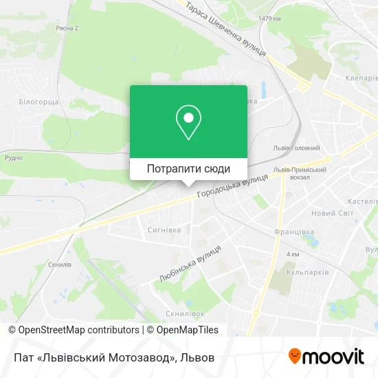 Карта Пат «Львівський Мотозавод»