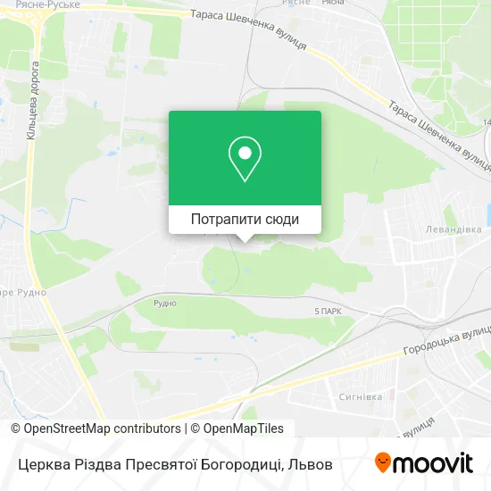 Карта Церква Різдва Пресвятої Богородиці