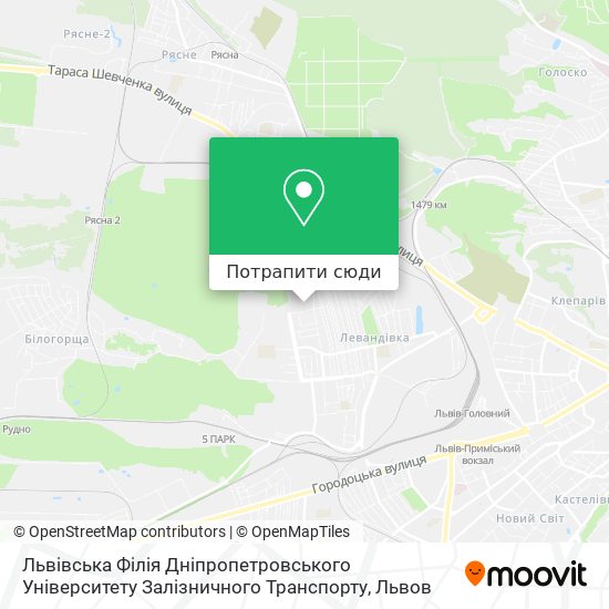 Карта Львівська Філія Дніпропетровського Університету Залізничного Транспорту