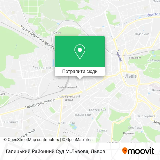 Карта Галицький Районний Суд М.Львова