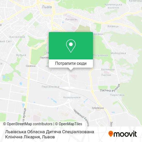 Карта Львівська Обласна Дитяча Спеціалізована Клінічна Лікарня