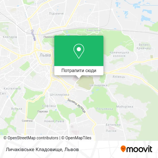 Карта Личаківське Кладовище