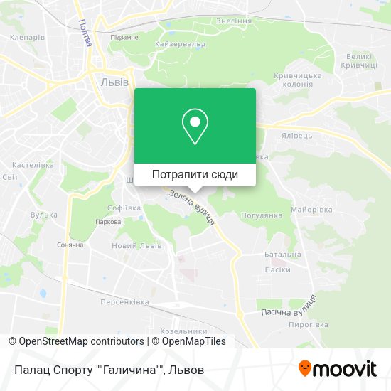Карта Палац Спорту ""Галичина""