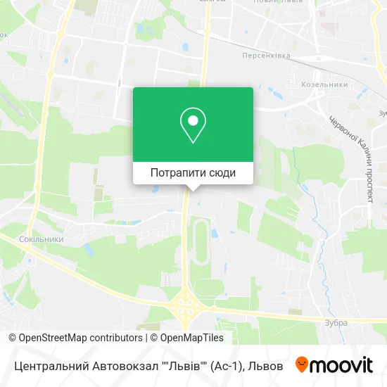 Карта Центральний Автовокзал ""Львів"" (Ас-1)